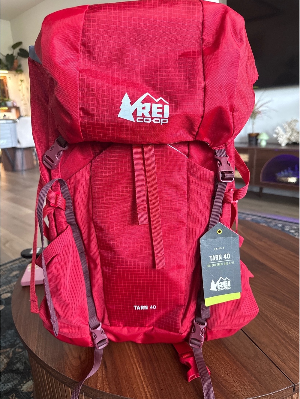 REI Co-op Kids' Tarn 40 Backpack in Molten Red - One Size